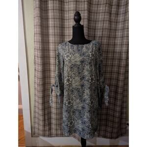 H&M Blue Paisley Midi Dress Size 4